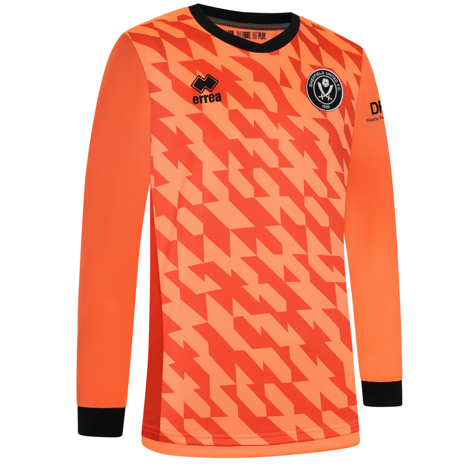 adult gk orange ls shirt 2425 with custom printing | Sheffield United Kits Collection