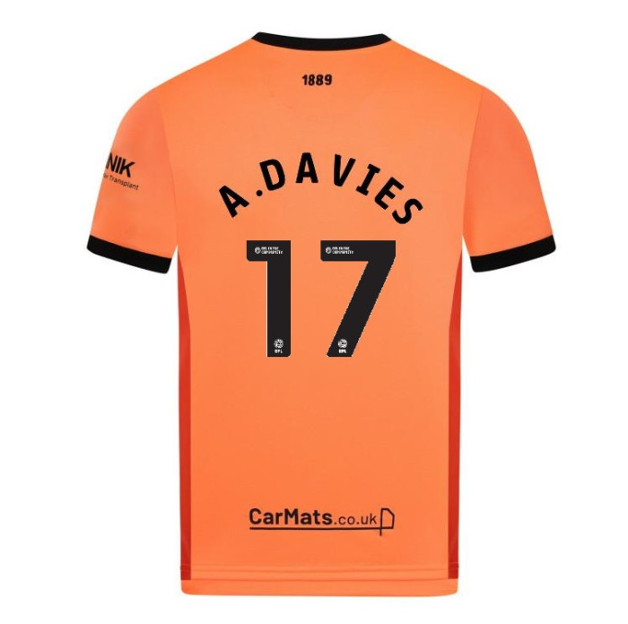 adult gk orange ss shirt 2425 – 17 a.davies | Sheffield United Kits Collection
