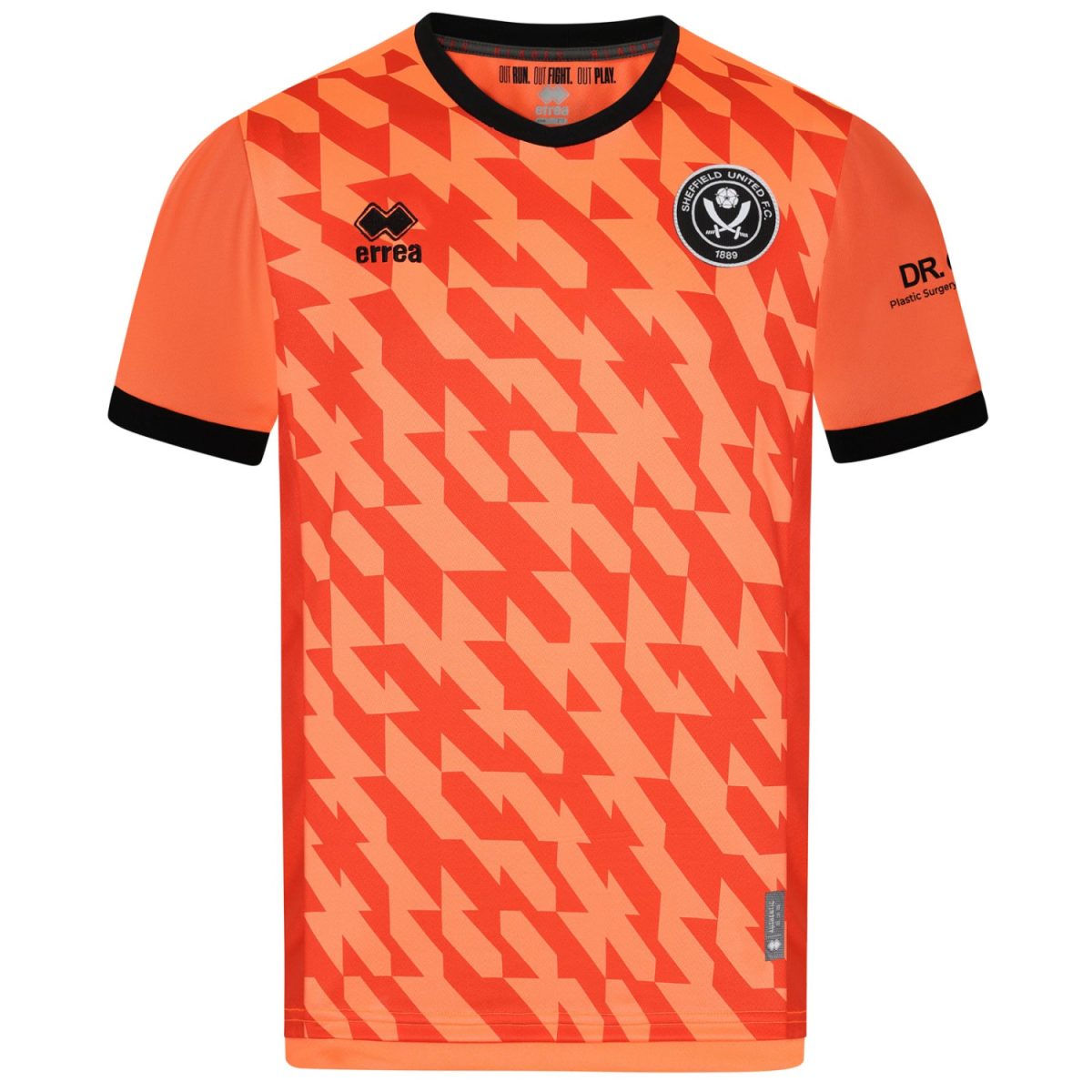 adult gk orange ss shirt 2425 with custom printing | Sheffield United Kits Collection