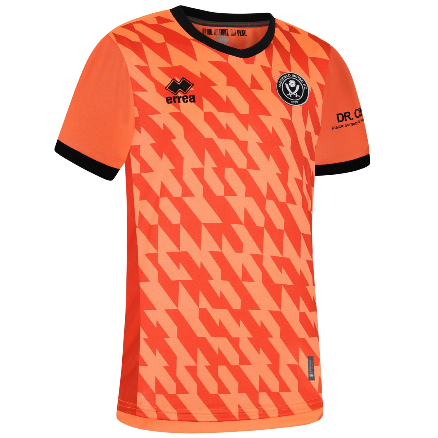 adult gk orange ss shirt 2425 with custom printing | Sheffield United Kits Collection