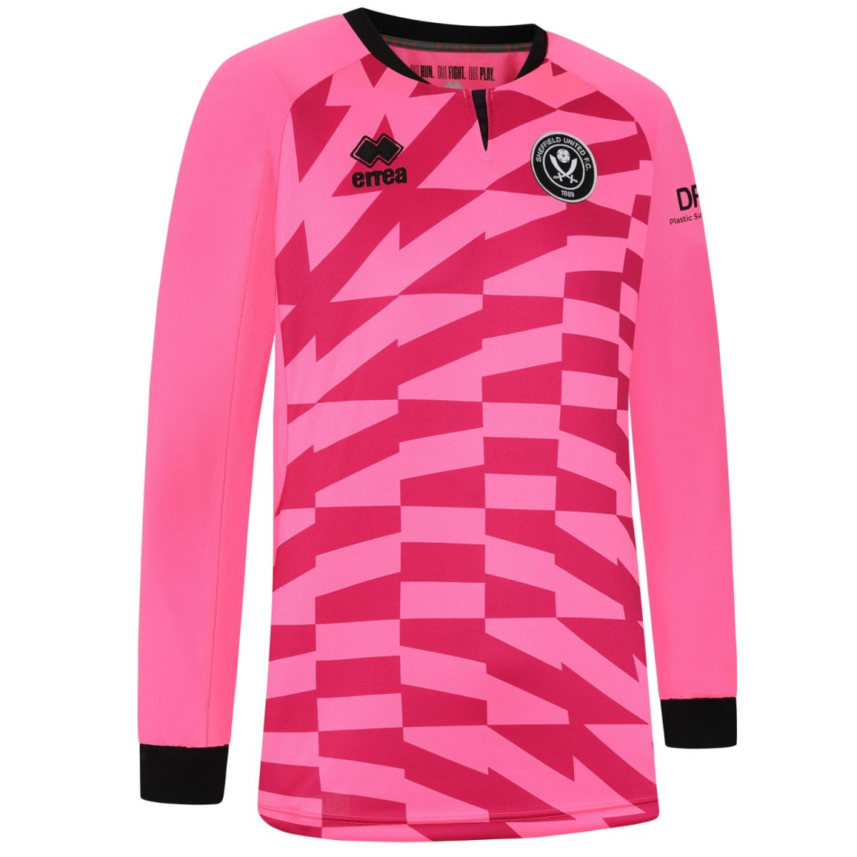 adult gk pink ls shirt 2425 with custom printing | Sheffield United Kits Collection