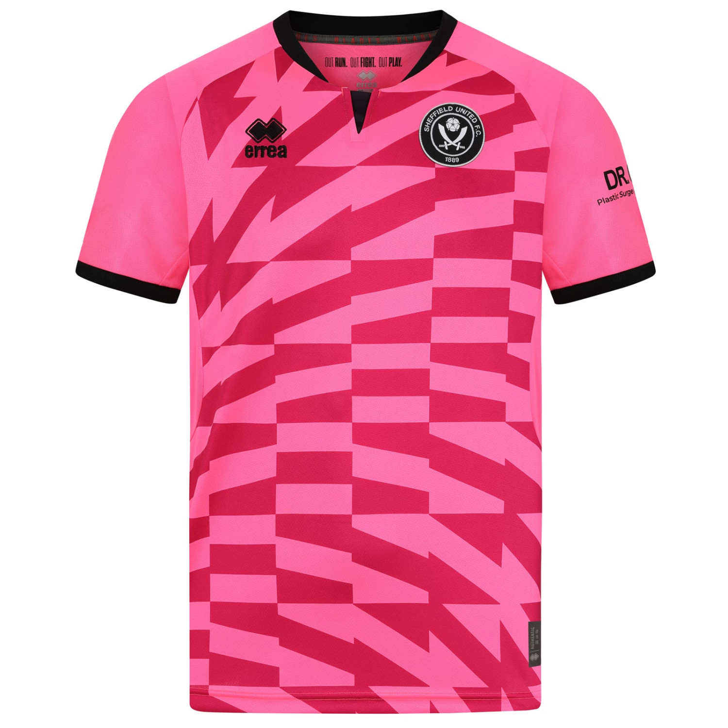 adult gk pink ss shirt 2425 with custom printing | Sheffield United Kits Collection