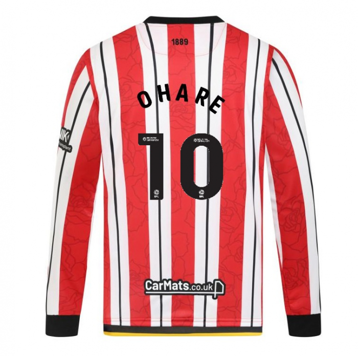 adult home shirt ls 2425 – 10 ohare | Sheffield United Kits Collection