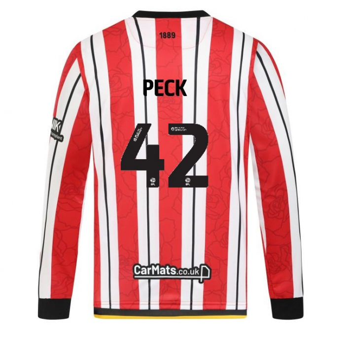 adult home shirt ls 2425 – 42 peck | Sheffield United Kits Collection