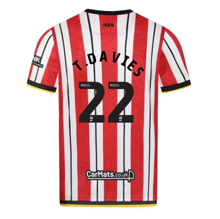 adult home shirt ss 2425 – 22 t.davies | Sheffield United Kits Collection