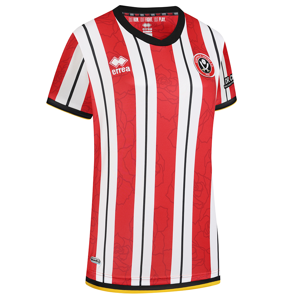 adult women fit home shirt ss 2425 with custom printing | Sheffield United Kits Collection