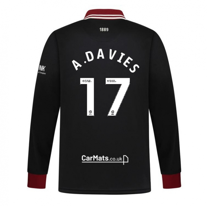 junior gk black ls shirt 2425 – 17 a.davies | Sheffield United Kits Collection
