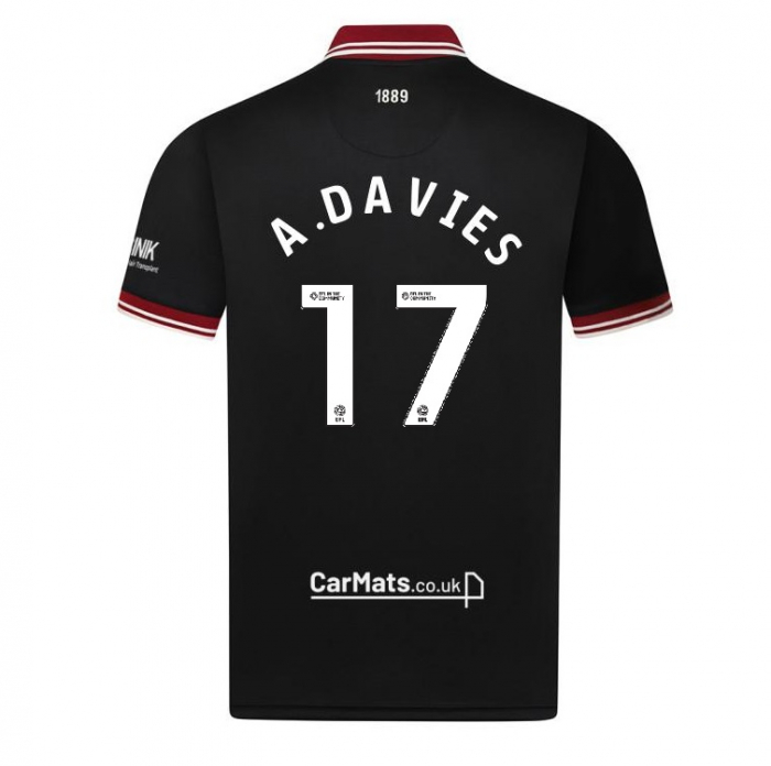 junior gk black ss shirt 2425 – 17 a.davies | Sheffield United Kits Collection