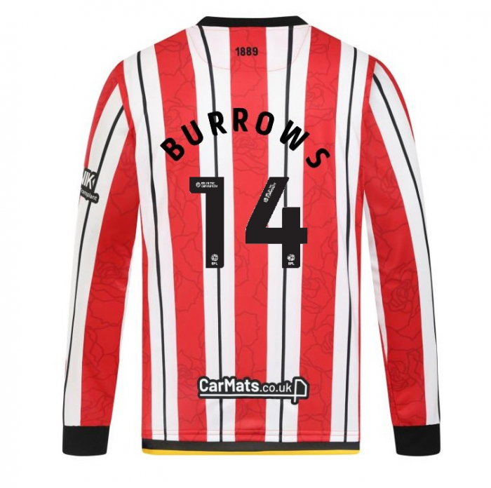 junior home shirt ls 2425 – 14 burrows | Sheffield United Kits Collection