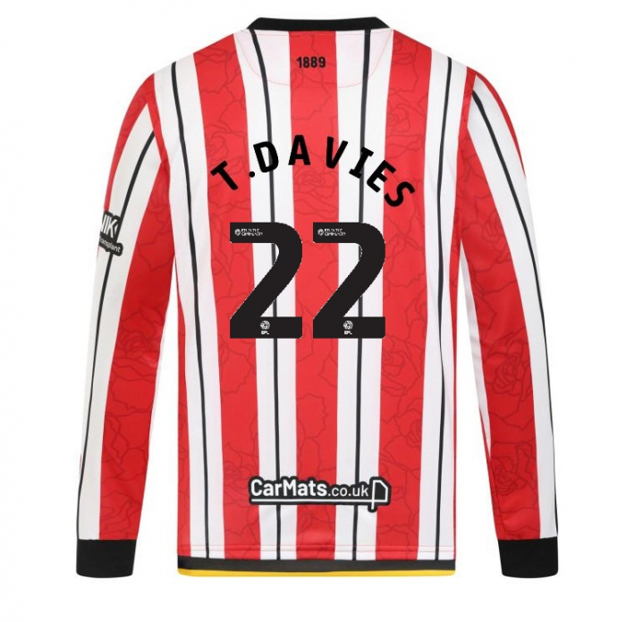 junior home shirt ls 2425 – 22 t.davies | Sheffield United Kits Collection