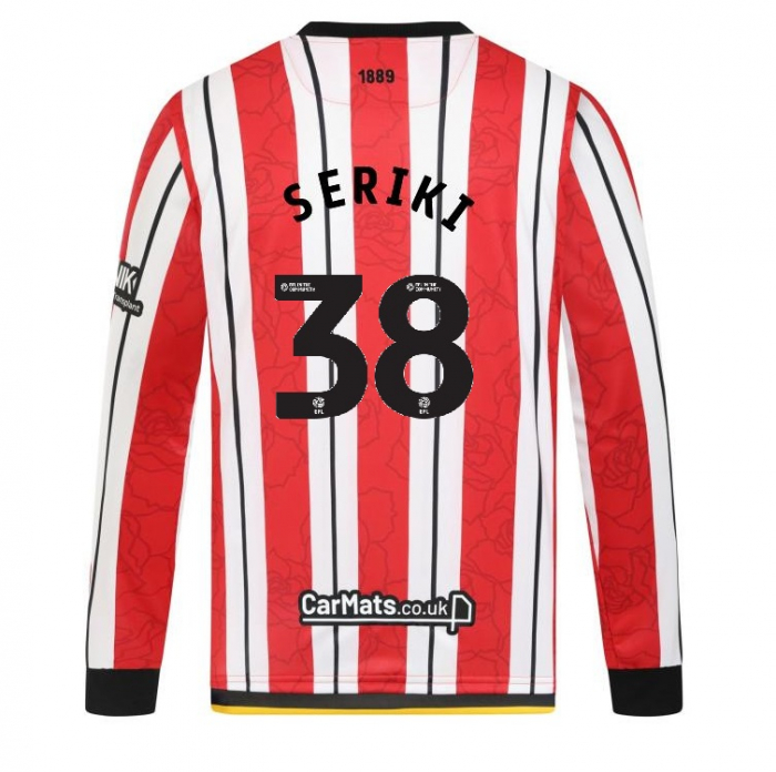junior home shirt ls 2425 – 38 seriki | Sheffield United Kits Collection