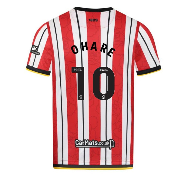 junior home shirt ss 2425 – 10 ohare | Sheffield United Kits Collection