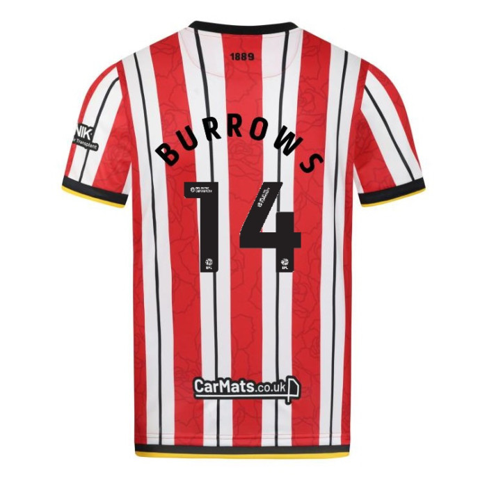 junior home shirt ss 2425 – 14 burrows | Sheffield United Kits Collection