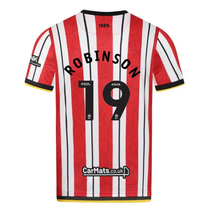junior home shirt ss 2425 – 19 robinson | Sheffield United Kits Collection