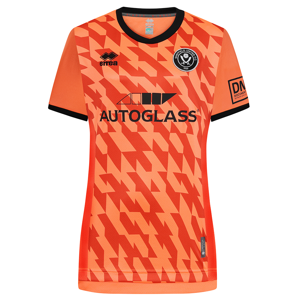 sufc women fit orange gk shirt ss 2425 with custom printing | Sheffield United Kits Collection