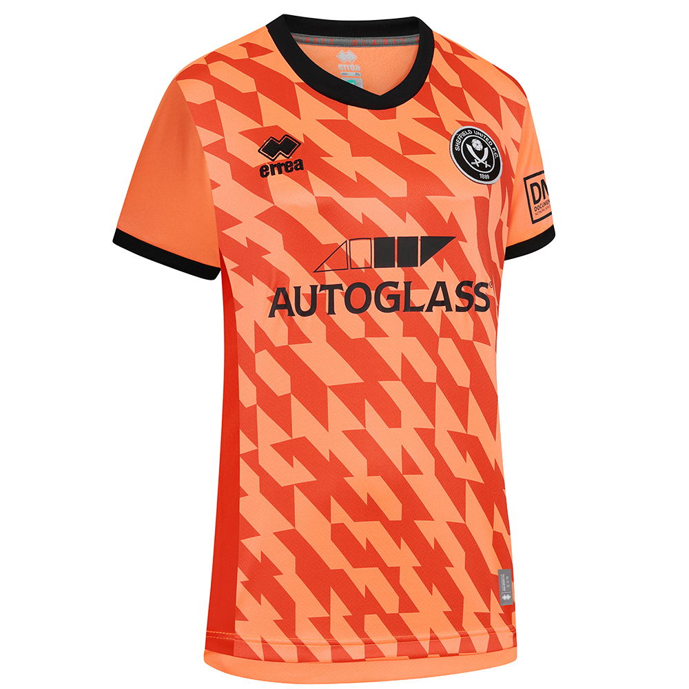 sufc women fit orange gk shirt ss 2425 with custom printing | Sheffield United Kits Collection