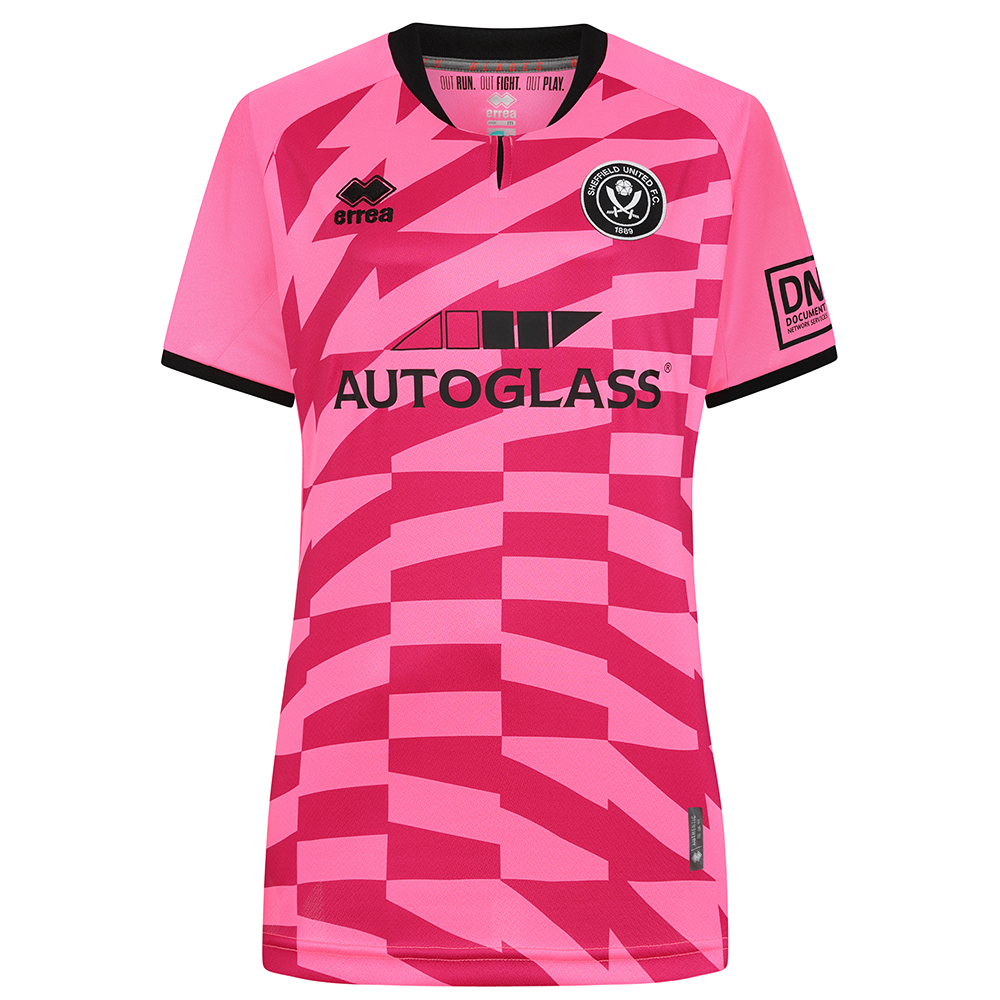 sufc women fit pink gk shirt ss 2425 with custom printing | Sheffield United Kits Collection