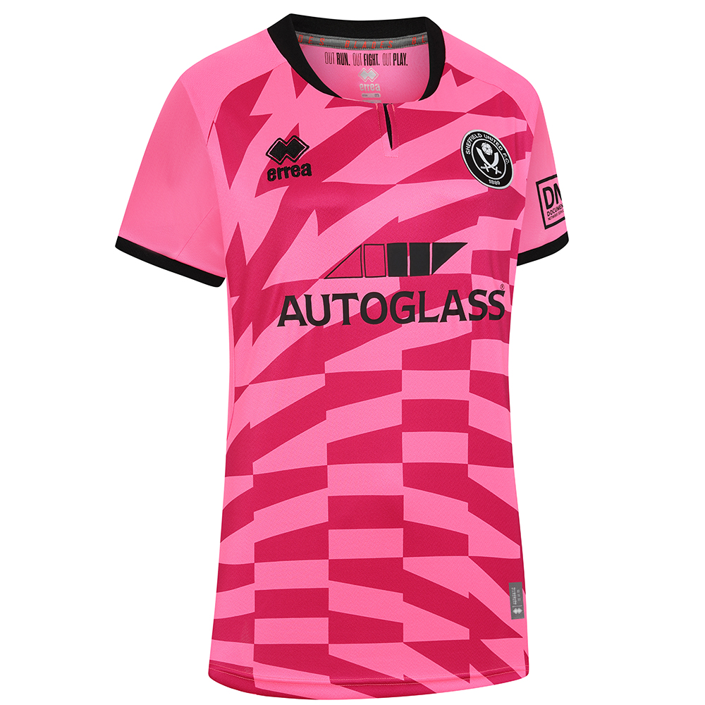 sufc women fit pink gk shirt ss 2425 with custom printing | Sheffield United Kits Collection