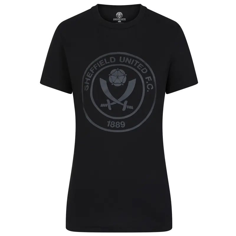 women-sheffield-united-crest-tee-black-four0106 | Sheffield United Kits Collection